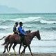 Carreras de caballos en la playa de Itzurun, Zumaia