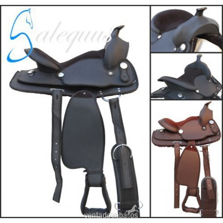 SILLA WESTERN GALEQUUS SINTETICA 12" NEGRO in 