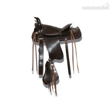 SILLA WESTERN C-1.-ESTRIBO CERRADO.- 15" MARRON in 