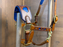 Anatomic leather halter Heart Lazypony