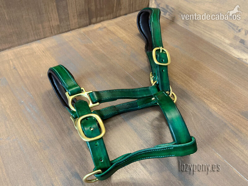 Artículos de hípica - Anatomic leather horse halter Lazypony in 