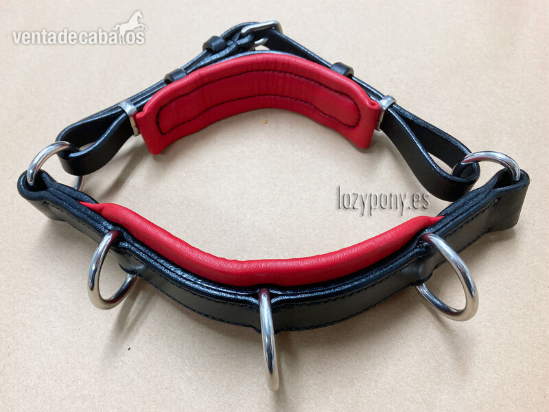  Leather noseband with rings Lazypony