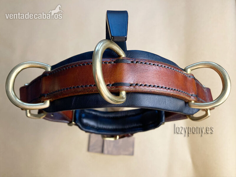 Leather noseband with rings Lazypony - Artículos de hípica in 
