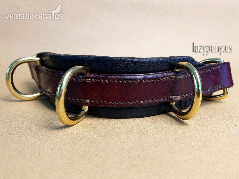 Leather noseband with rings Lazypony - Artículos de hípica