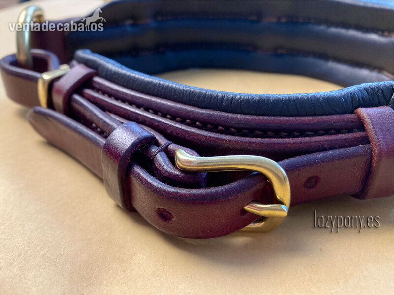 Artículos de hípica - Leather noseband with rings Lazypony
