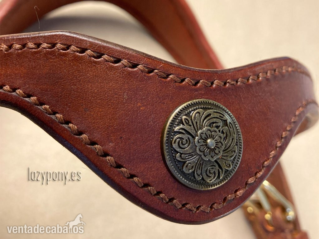  Frontalera Barroca Lazypony de cuero Lazypony, Leather baroque browband 