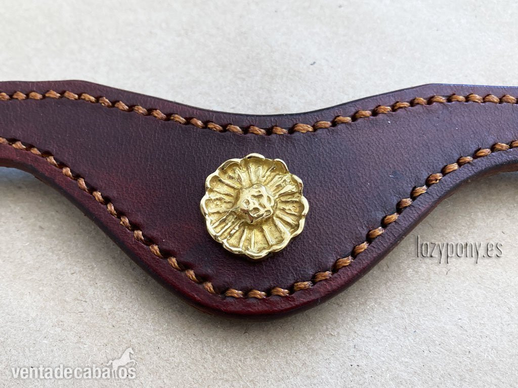 Frontalera Barroca Lazypony de cuero Lazypony, Leather baroque browband  