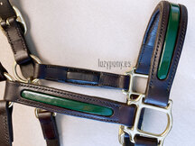 Patent leather halter Lazypony, cabezada de cuarda, custom headstall