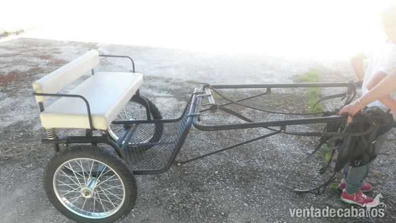 Carrito para pony y silla de montar