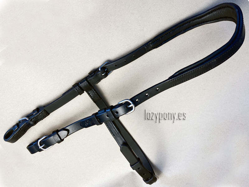 Anatomical french bridle Lazypony with reins, cabezada anatomica, cabezada cuero - Artículos de hípica
