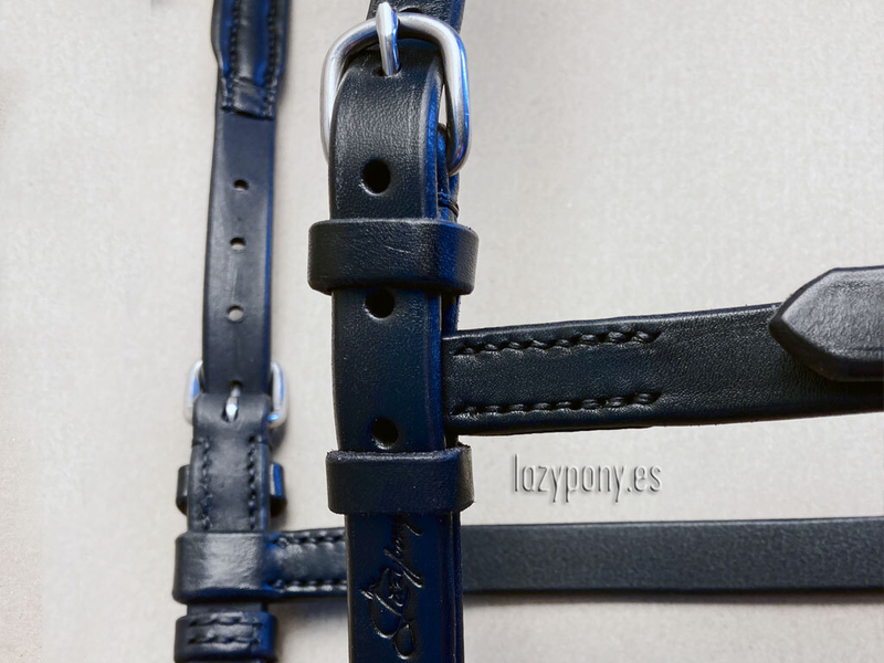 Artículos de hípica - Anatomical french bridle Lazypony with reins, cabezada anatomica, cabezada cuero in 