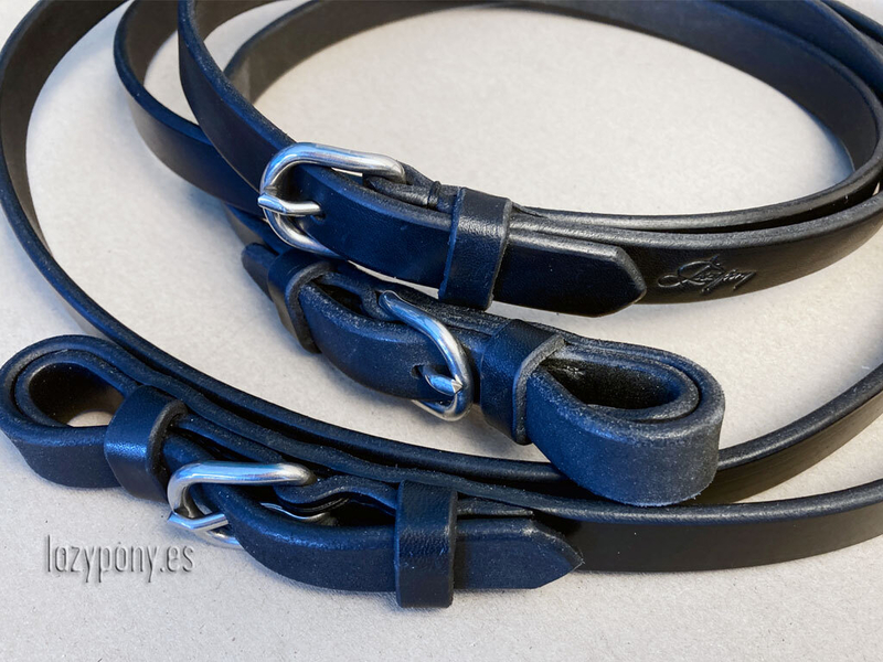 Artículos de hípica - Anatomical french bridle Lazypony with reins, cabezada anatomica, cabezada cuero