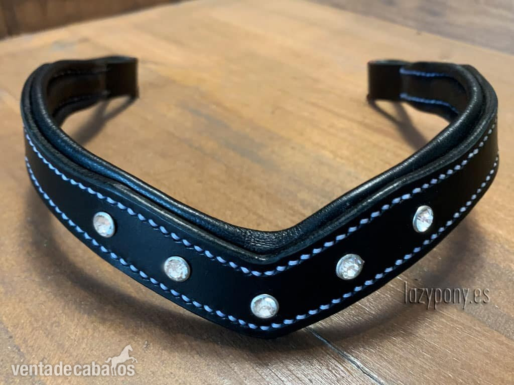 Frontalera Diadem Lazypony en forma de V, Cristal V-shaped browband in 