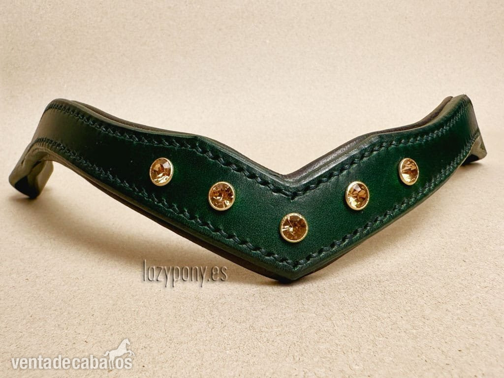 Frontalera Diadem Lazypony en forma de V, Cristal V-shaped browband 