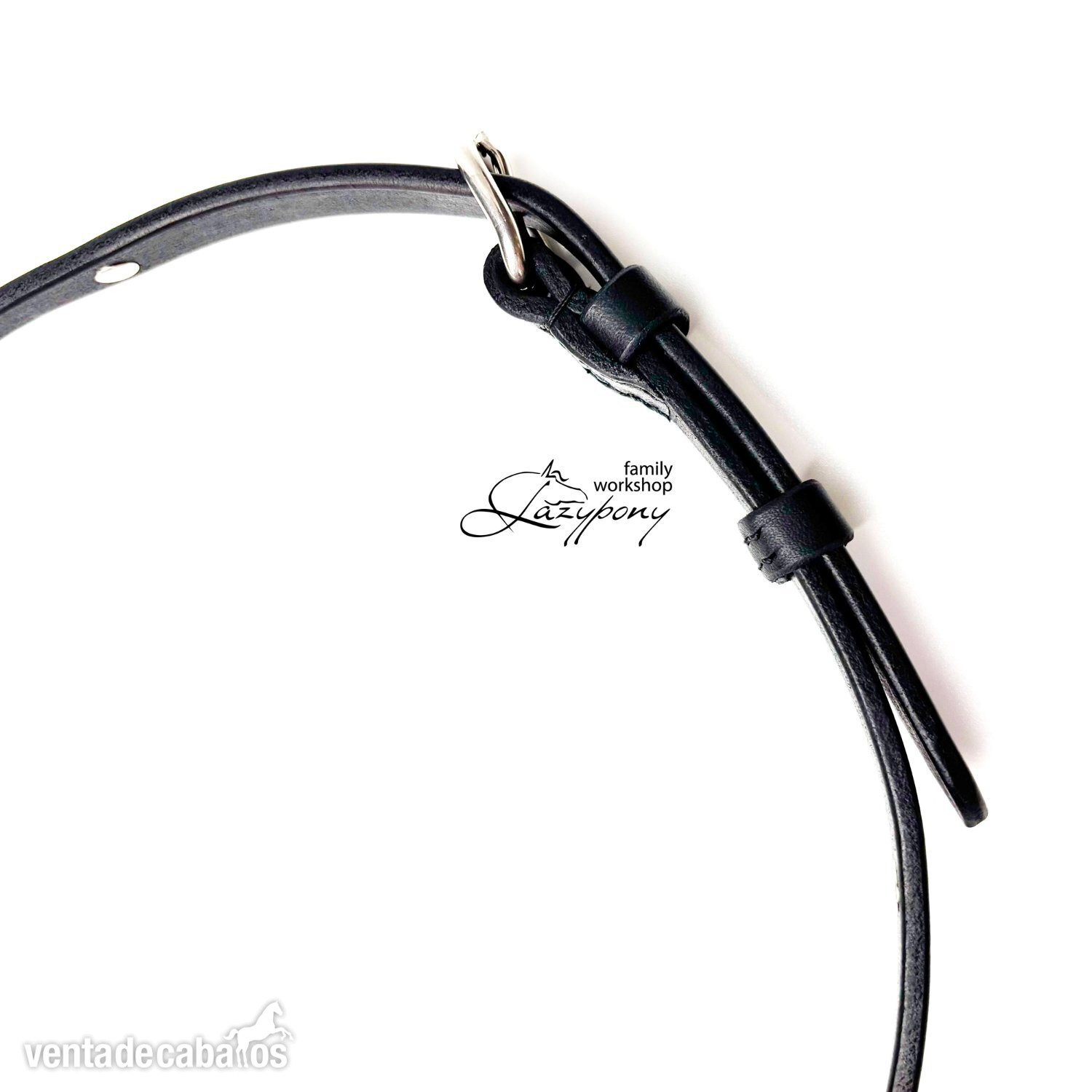 Frontalera de cuero hecha a mano Shield Lazypony en forma de X, X-browband, cross browband - Artículos de hípica