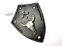X frontalera de cuero Gothic Lazypony, X browband Gothic, medieval horse browband, cross browband