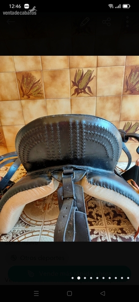 Silla de montar vaquera, cincha y cabezal in 