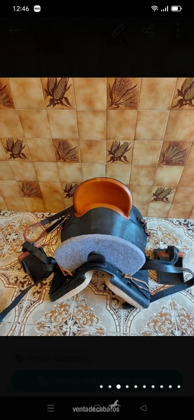  Silla de montar vaquera, cincha y cabezal