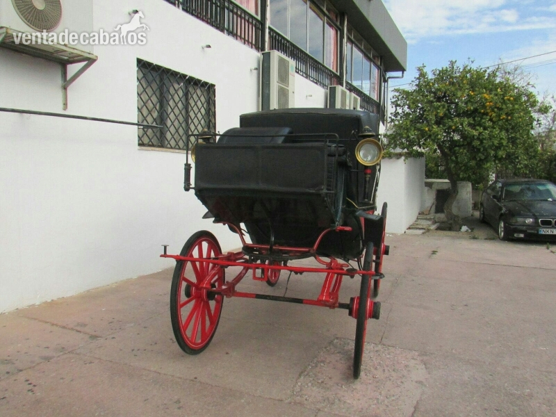 carruaje antiguo landau rojo in 