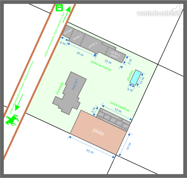 FINCA URBANA CON INSTALACIONES HIPICAS Y CODIGO REGA