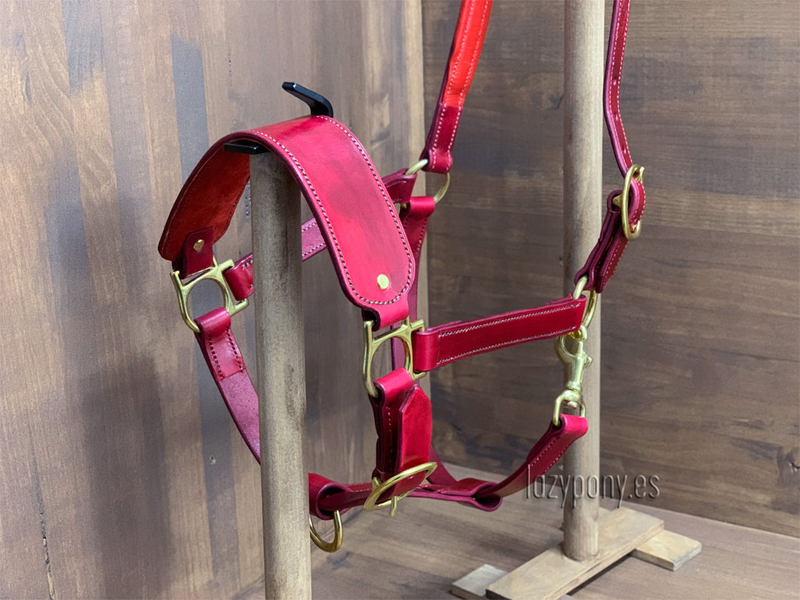  Cabezada de cuadra Lazypony\ Leather horse halter Lazypony