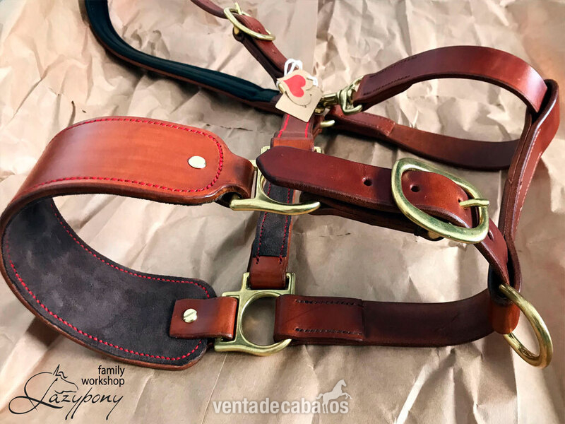 Cabezada de cuadra Lazypony\ Leather horse halter Lazypony 