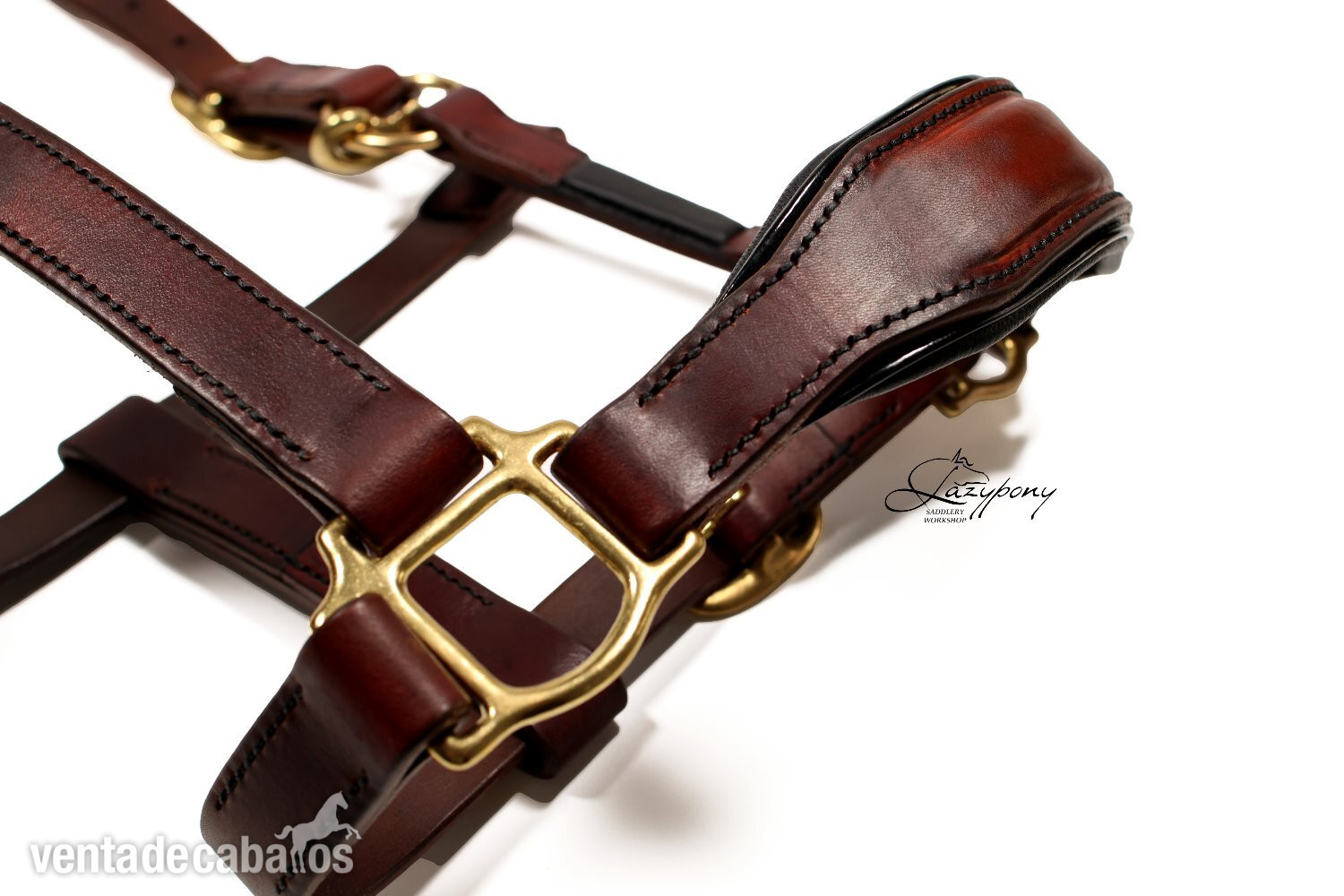 Cabezada de сuadra de cuero premium Classic Lazypony/ Patent leather premium halter Lazypony - Artículos de hípica in 